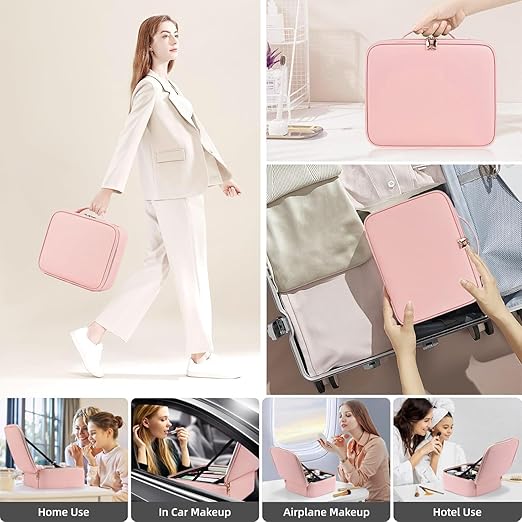 Laxery RoseGlow LED Mirror Vanity Case| All in one Makeup Kit