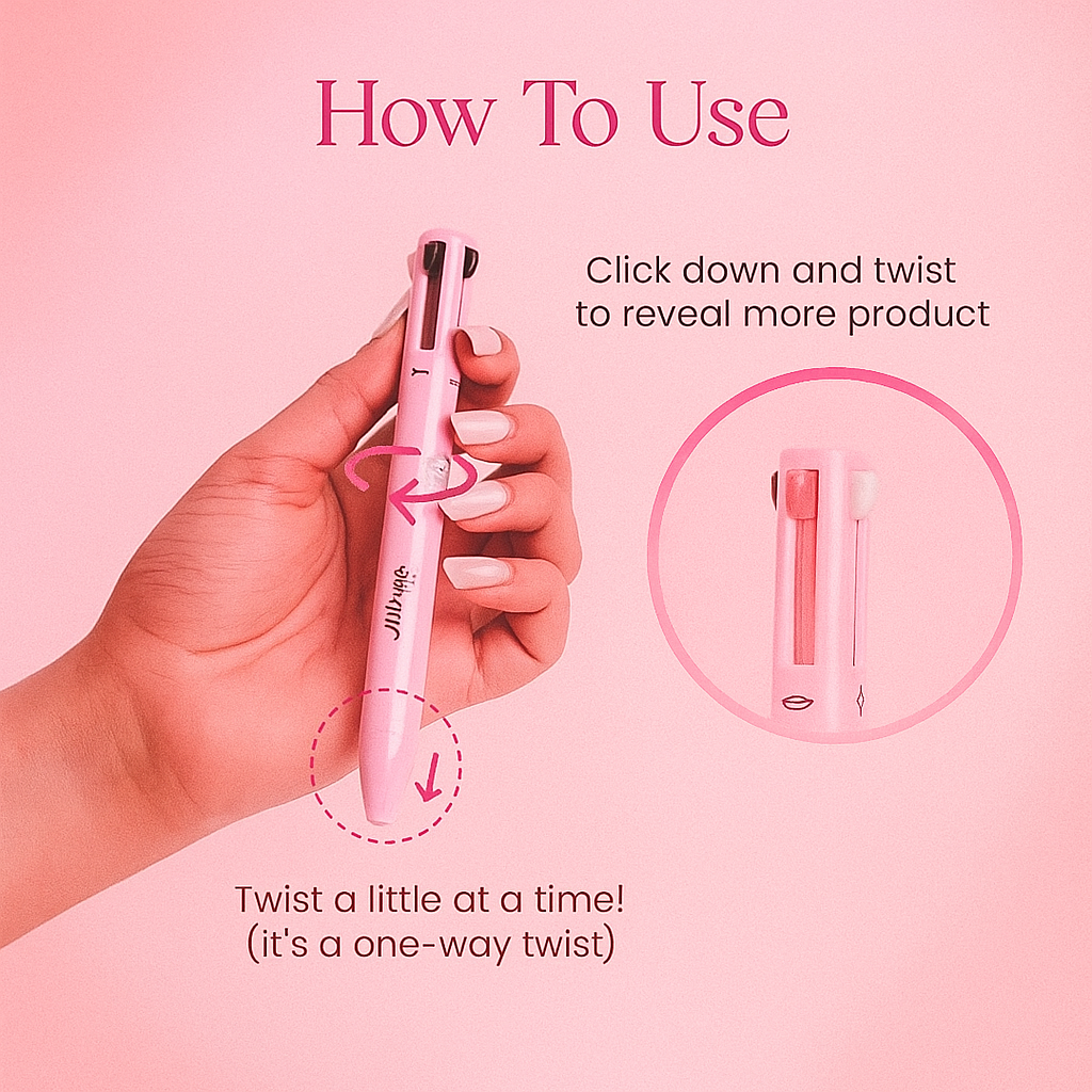 Korean Multi Touch Pen 4-in-1 | Entire Makeup Kit in One Pen