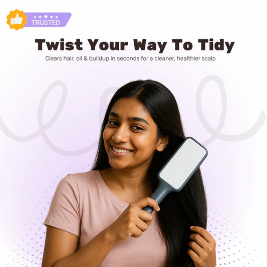 Self-Cleaning Hair Brush with Scalp Massager